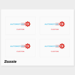 Logo van autoversnelling rechthoekige sticker