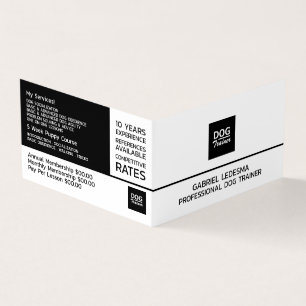 Logo van bedrijf, Dog Trainer Gedetailleerd Visitekaartjes
