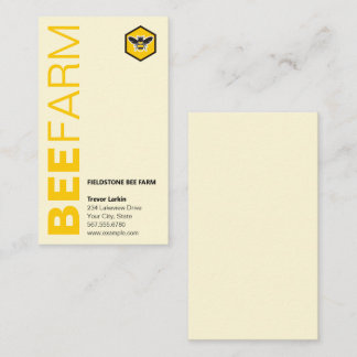 LOGO van BEE Boerderij Typografie Verticale Visite Visitekaartje