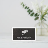 Logo van beveiligingscamera visitekaartje (Staand voorkant)