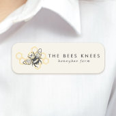  Logo van bijen Rustische imker Naamplaatje