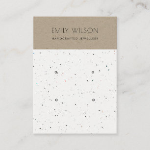 LOGO VAN CHIC KRAFT WHITE TERRAZZO 2 EARING DISPLA VISITEKAARTJE
