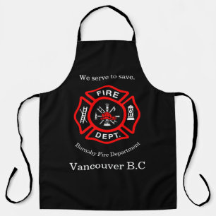 Logo van de brandweer We dienen om te redden Schort