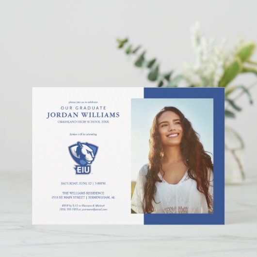 Logo van de Eastern Illinois University Panthers Aankondiging (Staand voorkant)