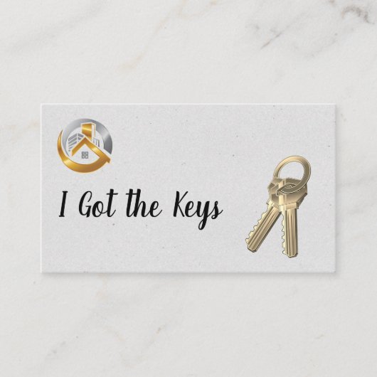 Logo van de Estate Agent/Keys Visitekaartje (Voorkant)