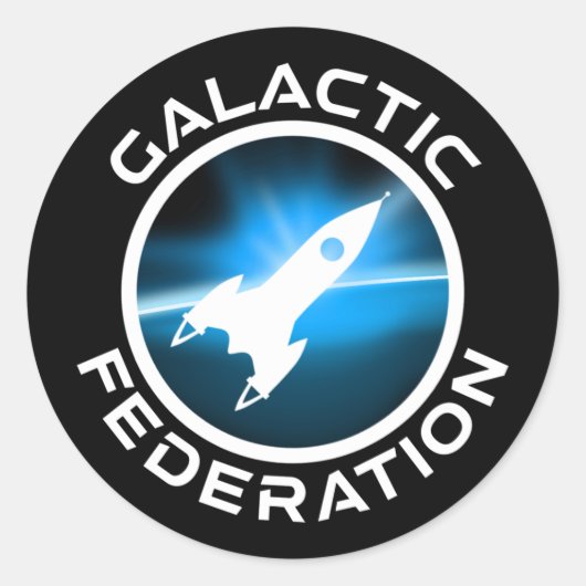 Logo van de Galactische Federatie Ronde Sticker (Voorkant)