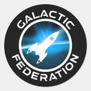 Logo van de Galactische Federatie Ronde Sticker