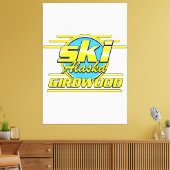 Logo van de Girdwood Alaska 80s ski Canvas Afdruk (Insitu (Woonkamer))
