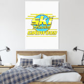 Logo van de Girdwood Alaska 80s ski Canvas Afdruk (Insitu (Slaapkamer))