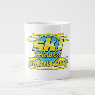 Logo van de Girdwood Alaska 80s ski Extra Grote Beker