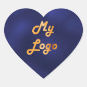 Logo van de marineblauwhelmen hart sticker (Voorkant)