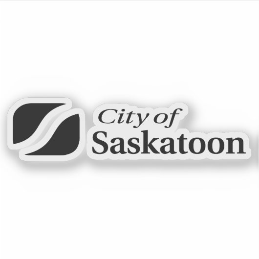 Logo van de stad Saskatoon, Saskatchewan, Canada Sticker (Voorkant)