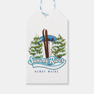 Logo van de Sunday River Newry Maine Cadeaulabel