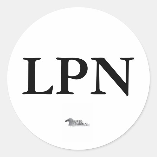 logo van de verzorger, LPN Ronde Sticker (Voorkant)