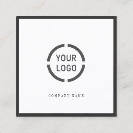 Logo van de zwarte grensonderneming vierkante visitekaartje