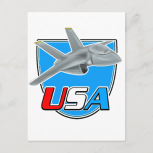 Logo van een Amerikaans straalvliegtuig Briefkaart