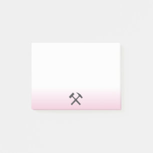 Logo van geoloog hamer post-it® notes
