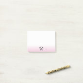 Logo van geoloog hamer post-it® notes (Op bureau)