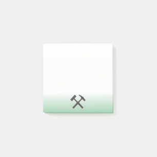Logo van geoloog hamer post-it® notes