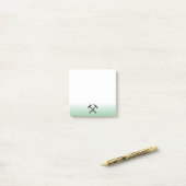 Logo van geoloog hamer post-it® notes (Op bureau)