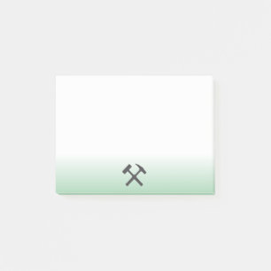 Logo van geoloog hamer post-it® notes