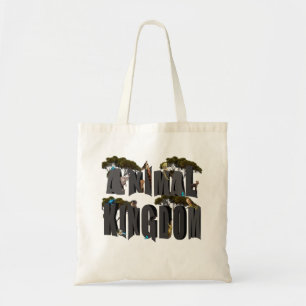 Logo van het dierenrijk met dieren, tote bag