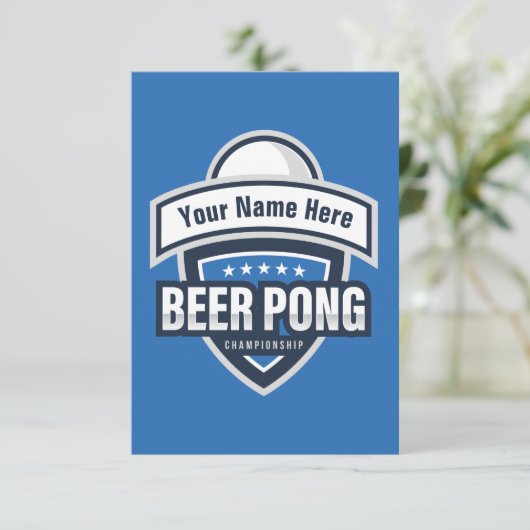 Logo van het  kampioenschap beer Pong (Staand voorkant)