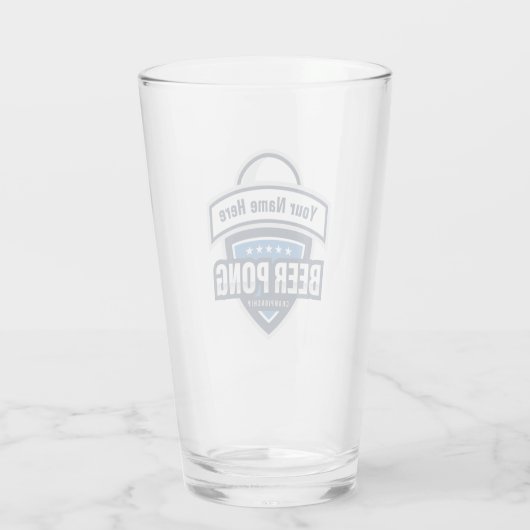 Logo van het  kampioenschap beer Pong Glas (Achterkant)