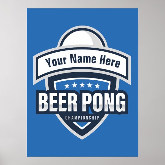 Logo van het  kampioenschap beer Pong Poster (Voorkant)
