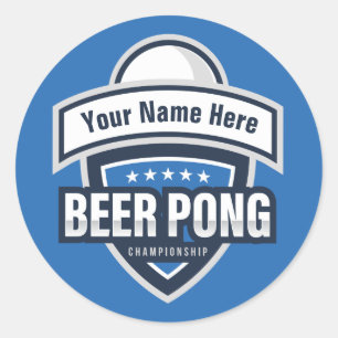 Logo van het kampioenschap beer Pong Ronde Sticker