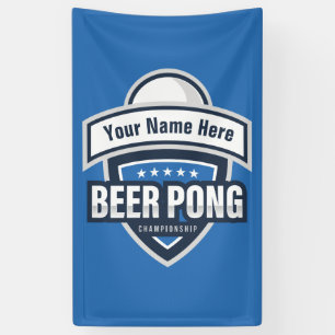 Logo van het  kampioenschap beer Pong Spandoek