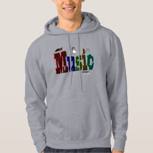 Logo van het muziekAfbeelding met instrumenten; Hoodie