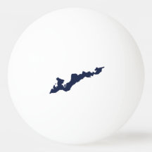 Logo van het viseiland Ping Pong Ball - marine