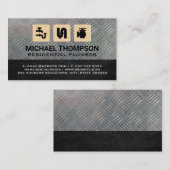 Logo van het waterpijpleidingsysteem | Metaal Visi Visitekaartje (Voorkant / Achterkant)