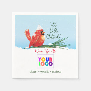 Logo van Kardinaal in de Sneeuw Zakelijk Servet