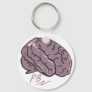 Logo van kunststofbrein sleutelhanger