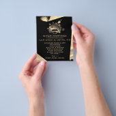 Logo van metallische autobel flyer (Hand)