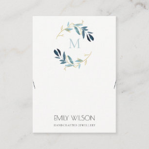 LOGO VAN MONOGRAM BRACELET VAN GOLD BLUE FOLIAGE VISITEKAARTJE
