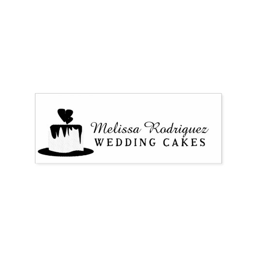 Logo van One Tier Wedding Cake Wedding Baker Rubberstempel (Afrduk)
