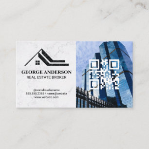 Logo van onroerend goed QR-code Commerciële ge Visitekaartje