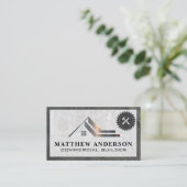 Logo van onroerend goed | Zaag hamer Visitekaartje (Staand voorkant)