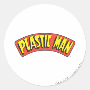 Logo van plastic Man Ronde Sticker