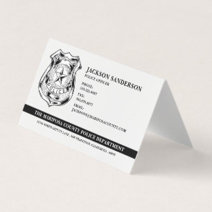 Logo van politieagent van de politieafdeling visitekaartjes