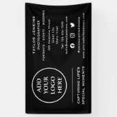 Logo van social media bedrijfsprofessioneel bedrij spandoek (Verticaal)