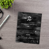 Logo van zwarte elegante monogram planner