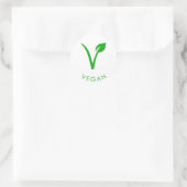 Logo Vegan | Étiquette Vegan vert | Symbole végéta (Sac)