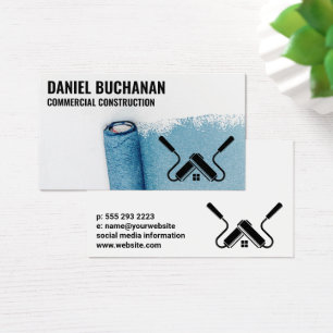 Logo Verfrollen   Wand met schilfers Visitekaartje