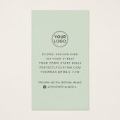 Logo vert clair cartes de visite des médias sociau (Dos)