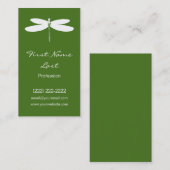 Logo vert de mouche de dragon des cartes de visite (Devant / Derrière)