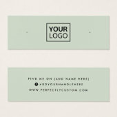 Logo vert pâle carte d'oreille des clous de médias (Devant & derrière)